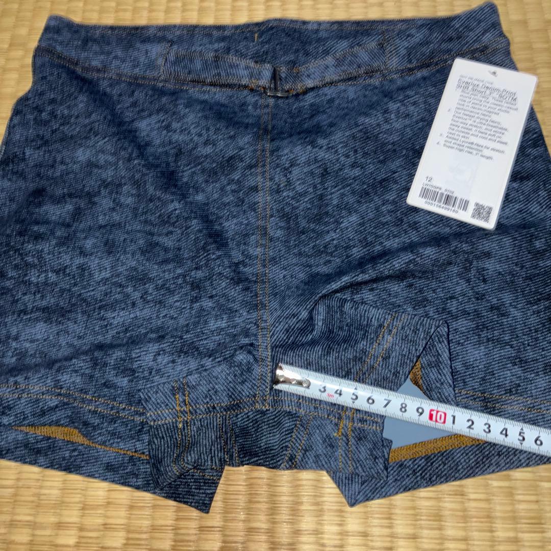 ヨガ・ピラティス Everlux Denim-PrintSHRShort3 12inch