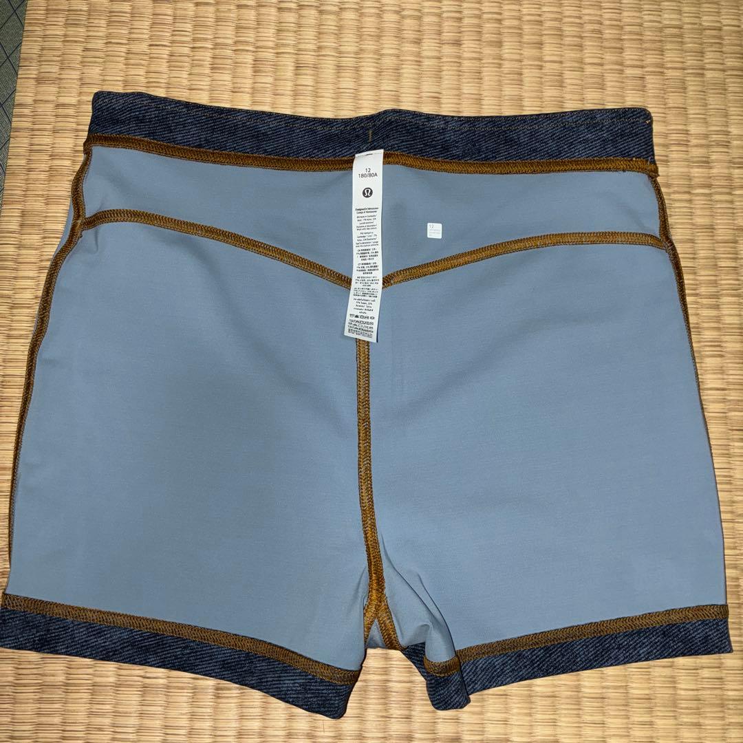 ヨガ・ピラティス Everlux Denim-PrintSHRShort3 12inch