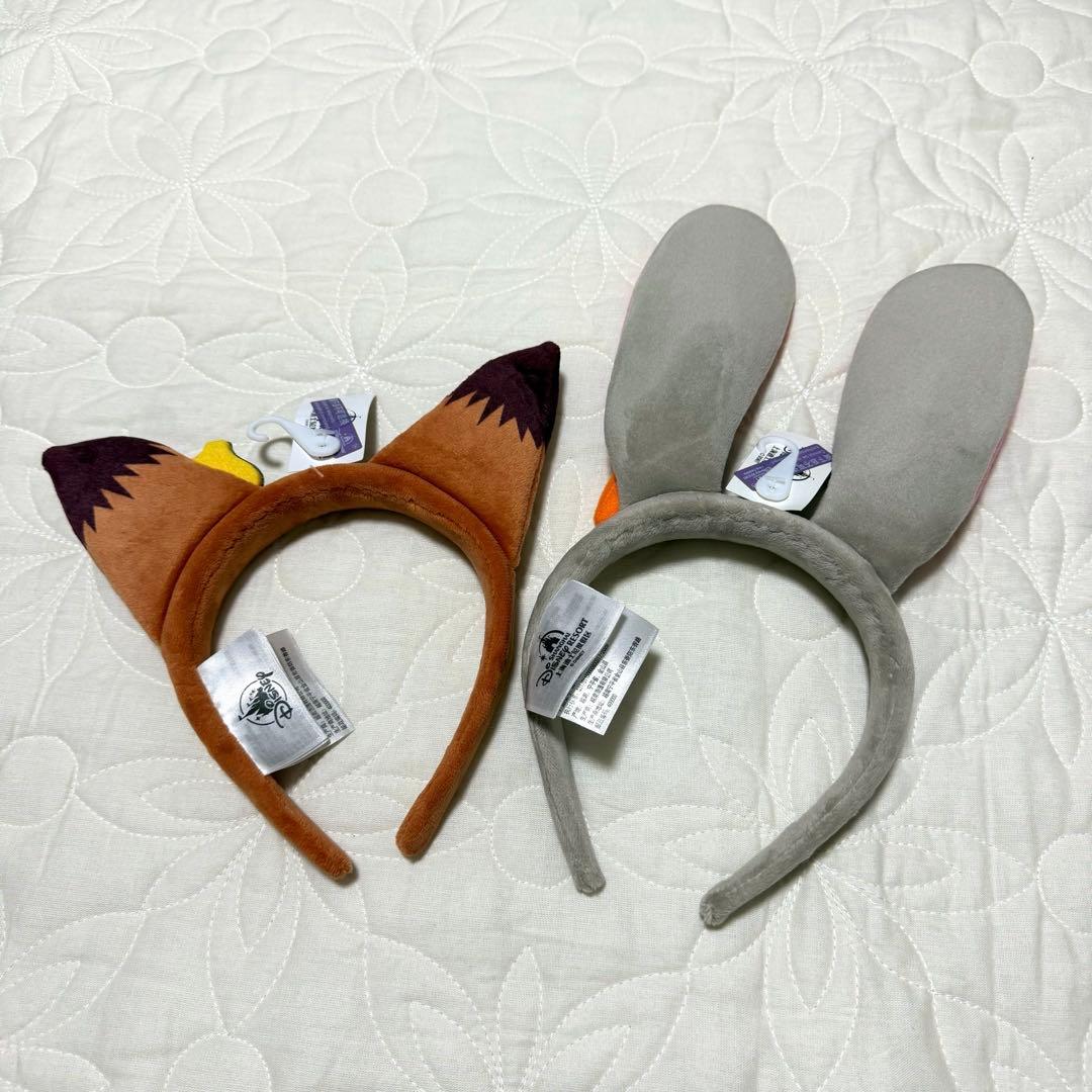 新品正規品✨ 上海ディズニー ズートピア カチューシャ ニック&ジュディ