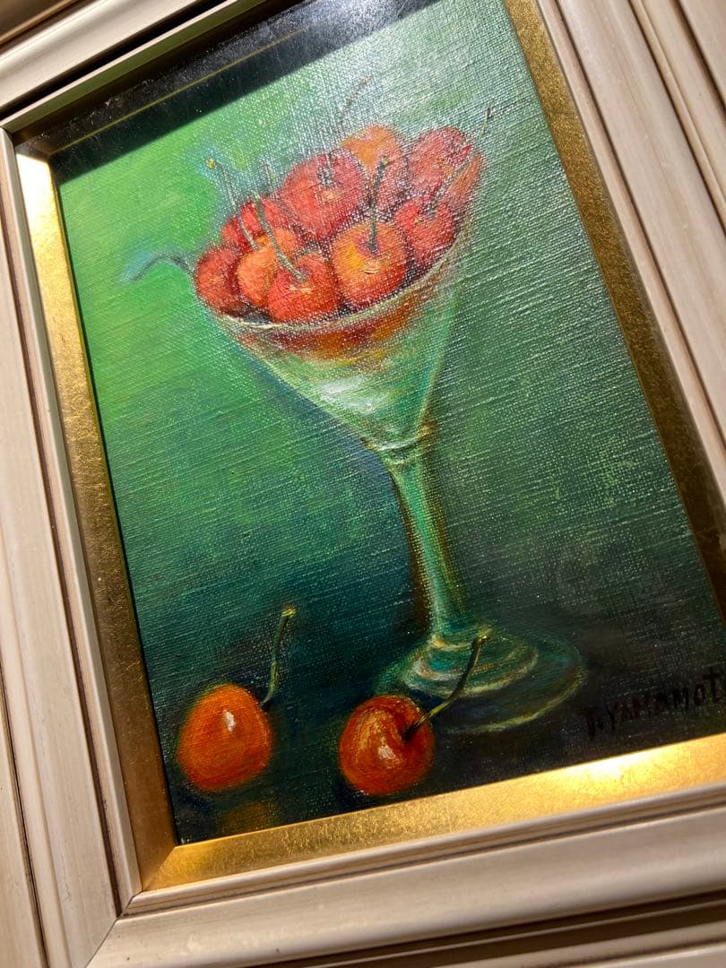 メロンソーダ　油彩画　肉質画