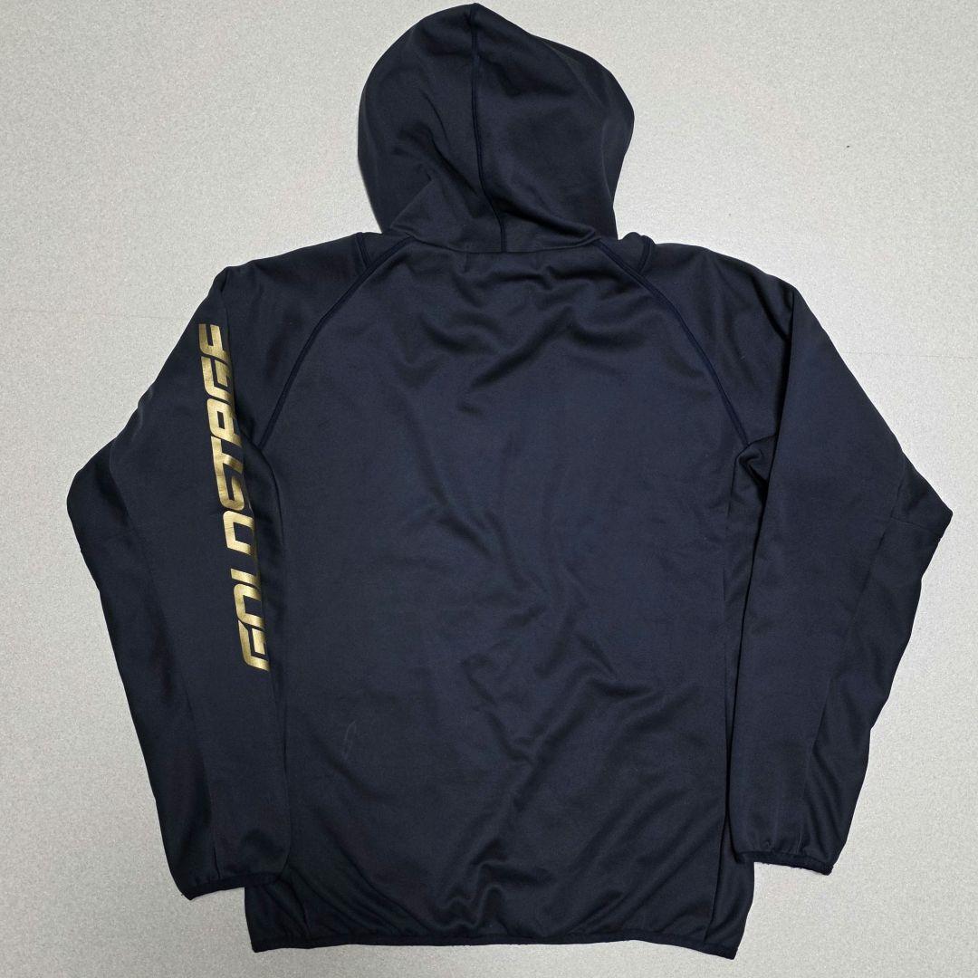 美品 アシックス ゴールドステージ 野球 上下セット M ネイビー 防風・防寒