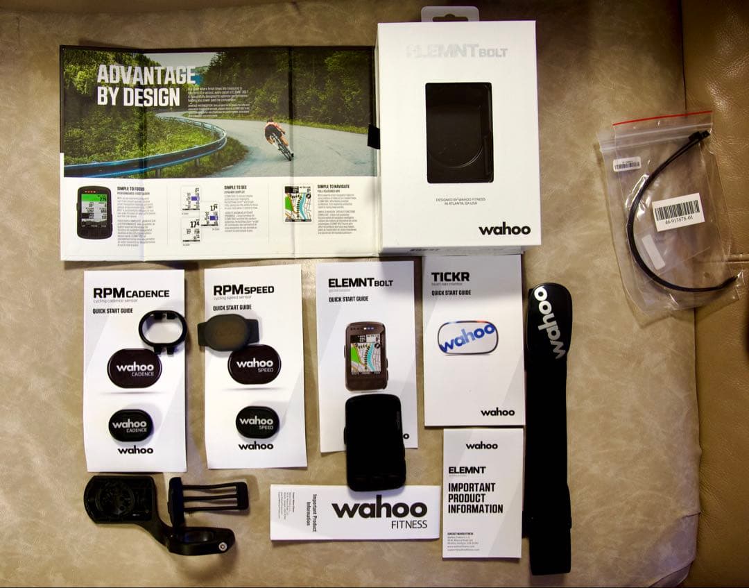 Wahoo ELEMNT BOLT サイクルコンピューター　センサー類セット