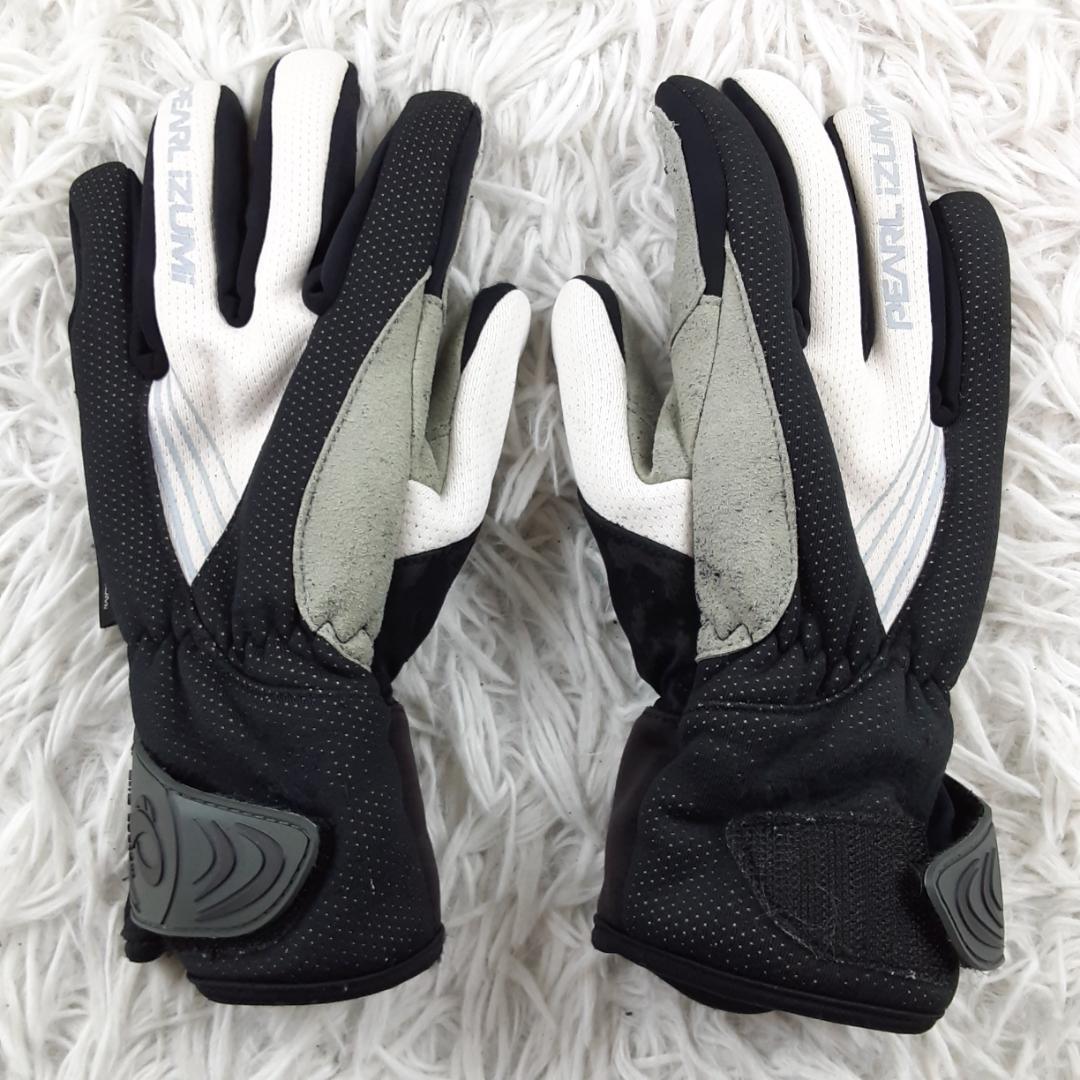 美品◎PEARL IZUMI サイクリングウェアセットアップ グローブ付 黒白