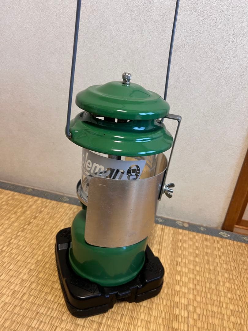 Coleman ランタン グリーン 風防付　アメリカ製97年3月製造品