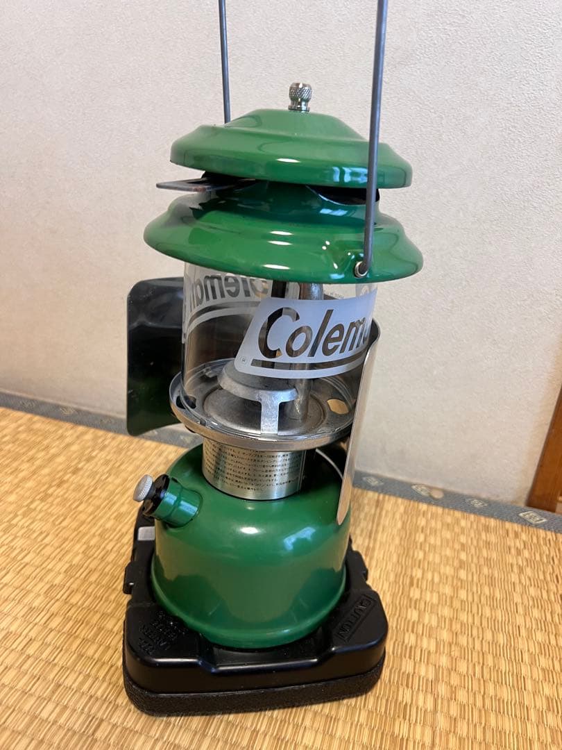 Coleman ランタン グリーン 風防付　アメリカ製97年3月製造品