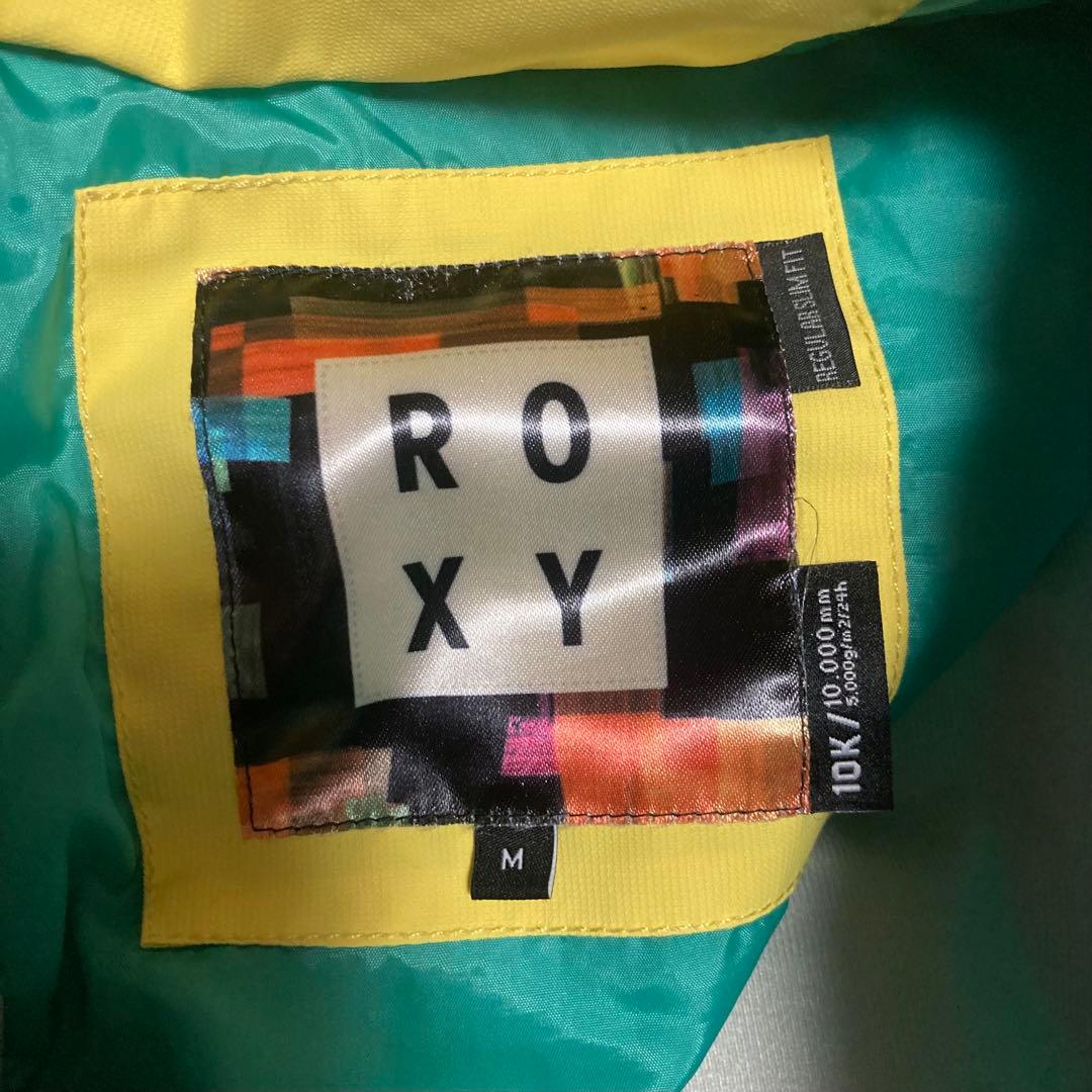 ROXY スキーウェア　上下セット　マルチカラー　チェック柄　イエロー　Mサイズ