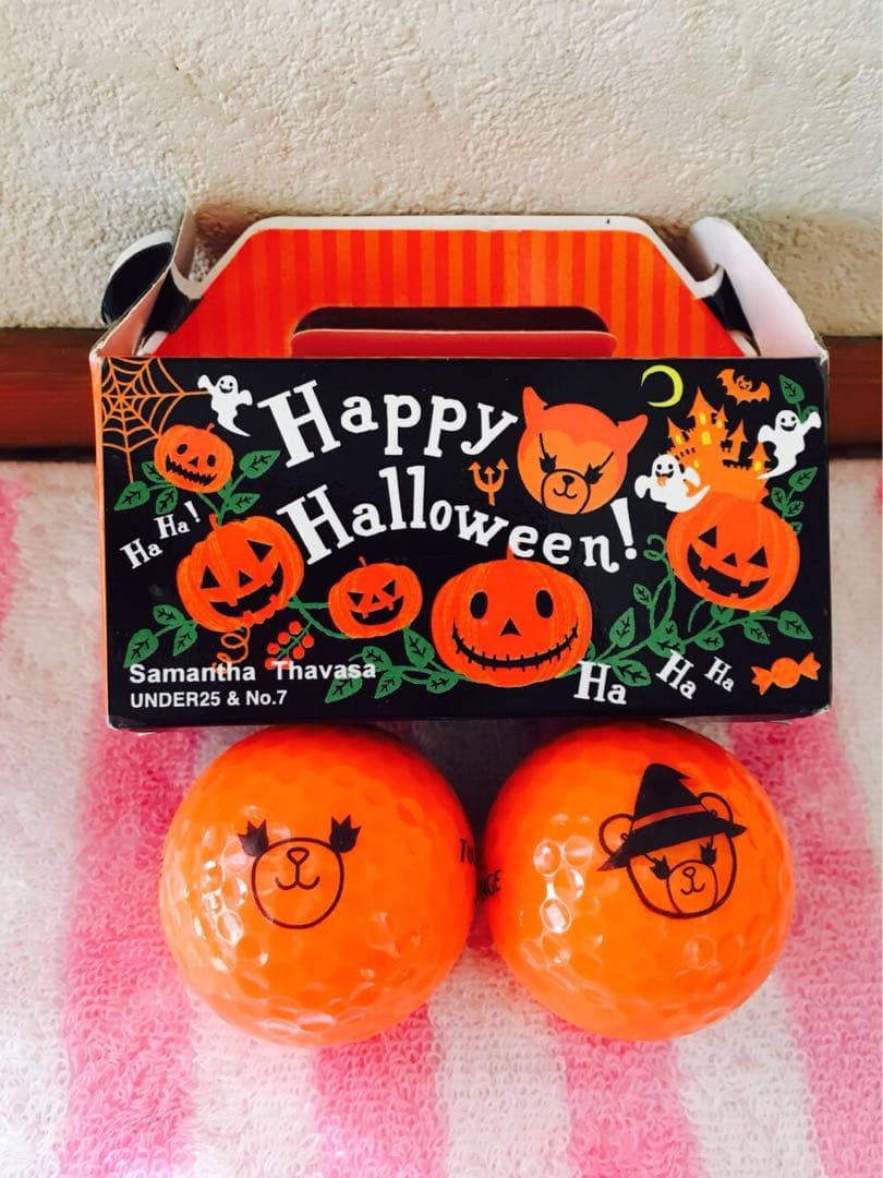 サマンサタバサ ゴルフハロウィン2個x2セットピンク白各1個その他7個ティー6本