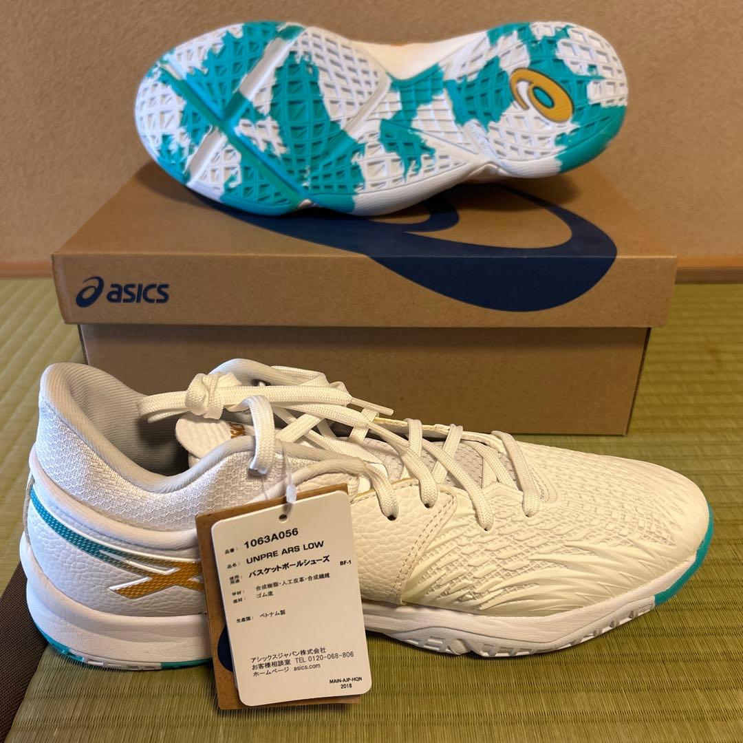 asics UNPREARIS LOW 27.5cm ホワイト/ピュアゴールド