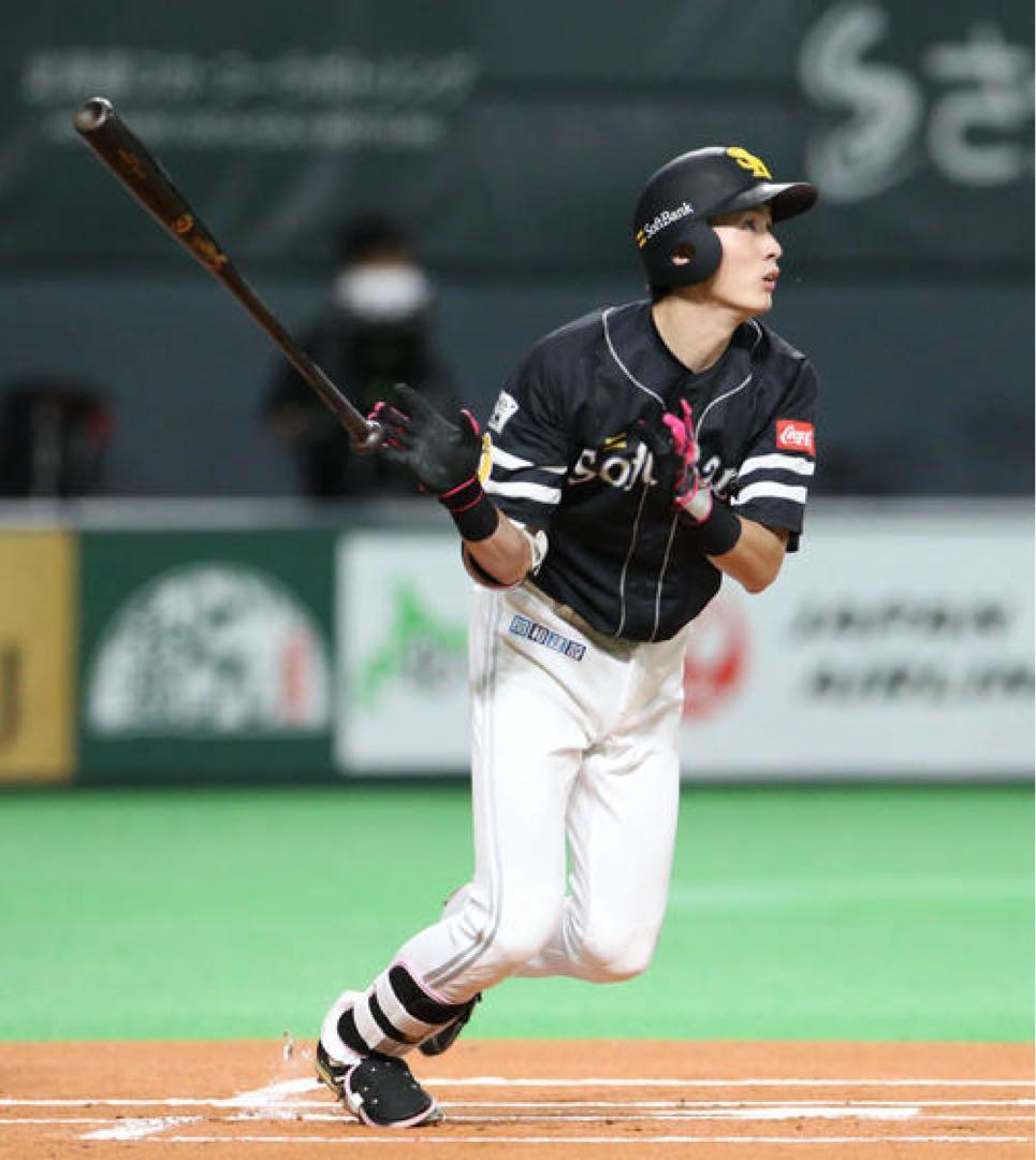 ソフトバンクホークス　周東佑京 #23　バット NPBマーク 支給品　実使用