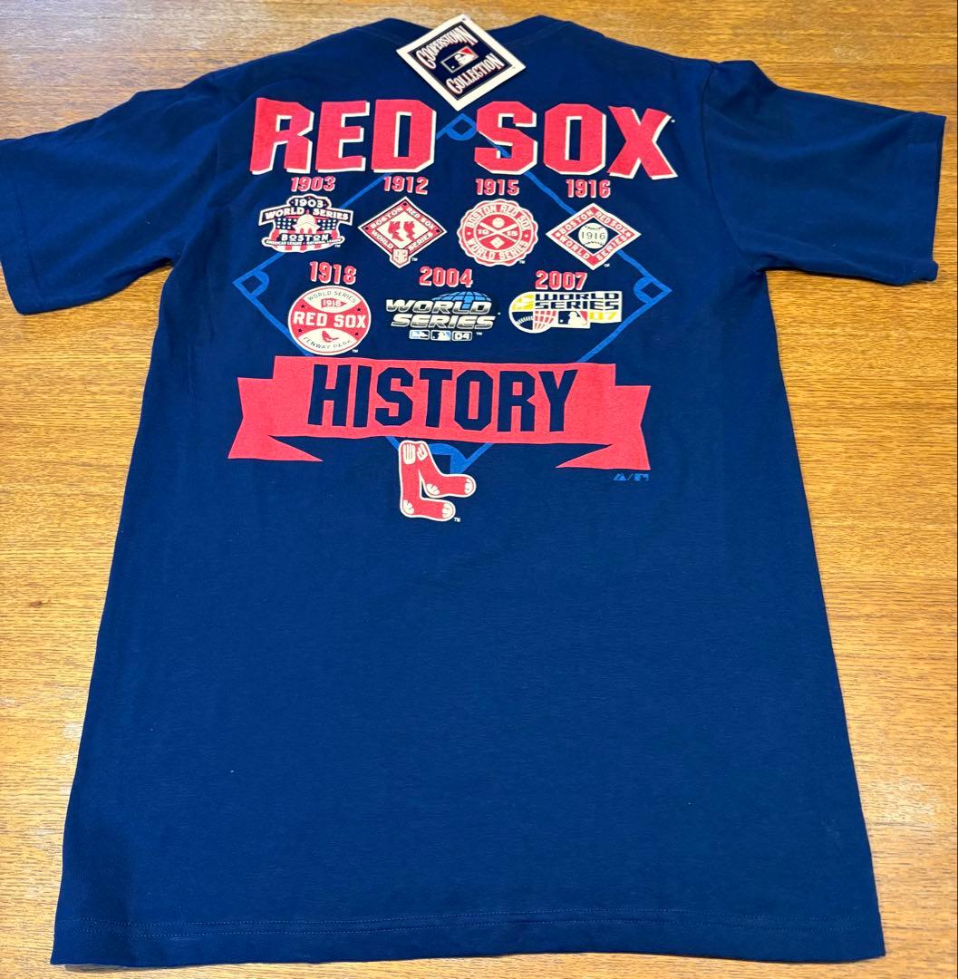 未使用品、レトロ感があって最高ボストン・レッドソックス Tシャツ ネイビー