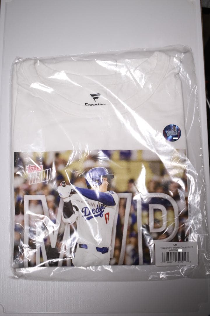 838枚限定/再生産無し 大谷翔平 topp MVP 公式 Tシャツ　L