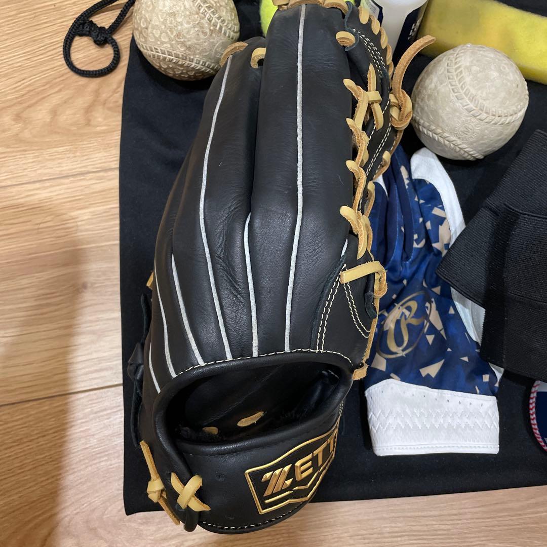 ZETT 軟式野球グローブ 黒　その他関連道具