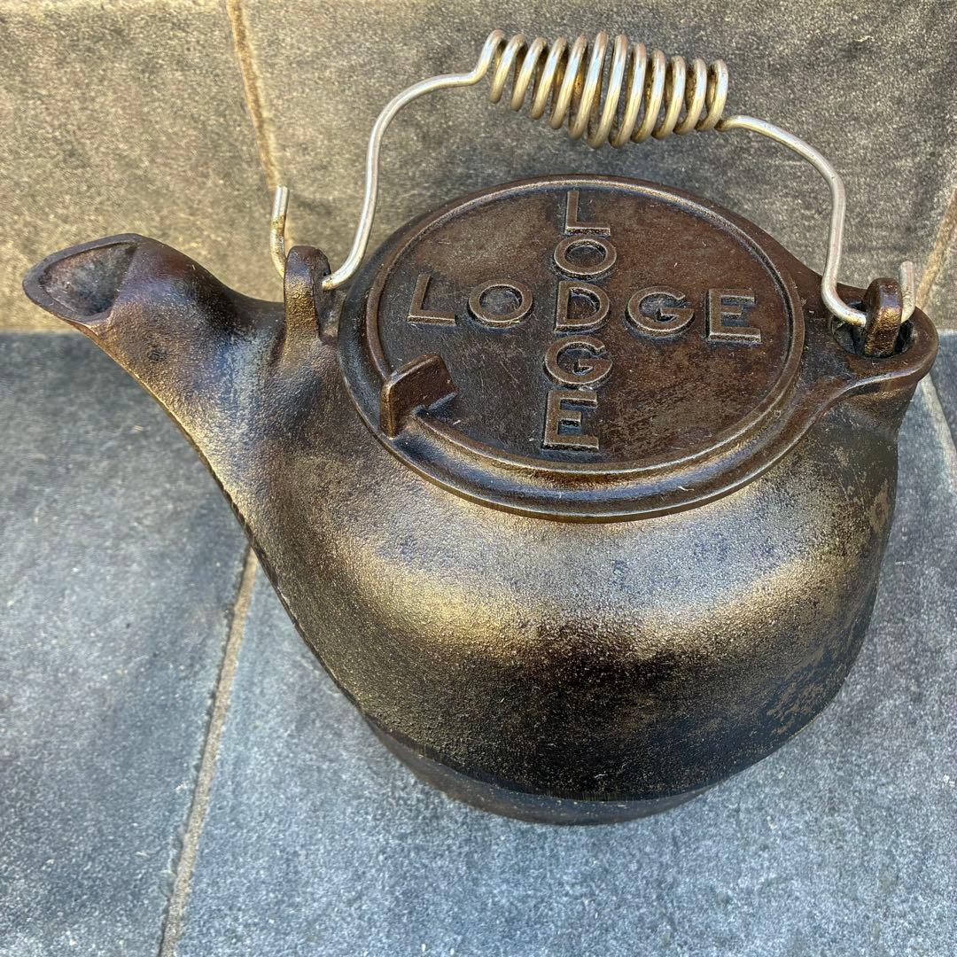 ■ロッジ / LODGE■クロスワードケトル■鋳鉄製■スチーマー■薪ストーブ■