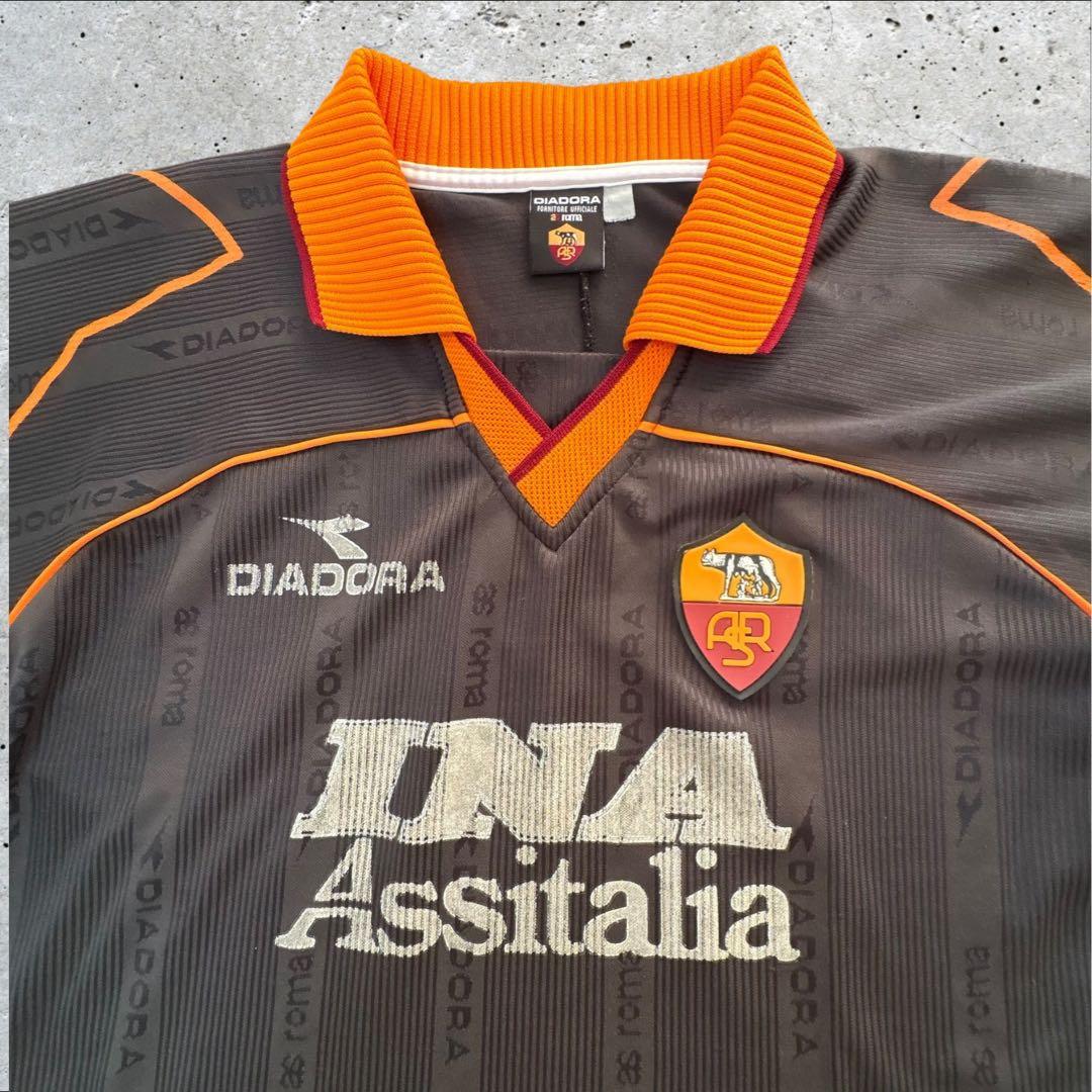 希少 中田英寿 背番号8 ローマ 3rdユニフォーム 1998 Diadora