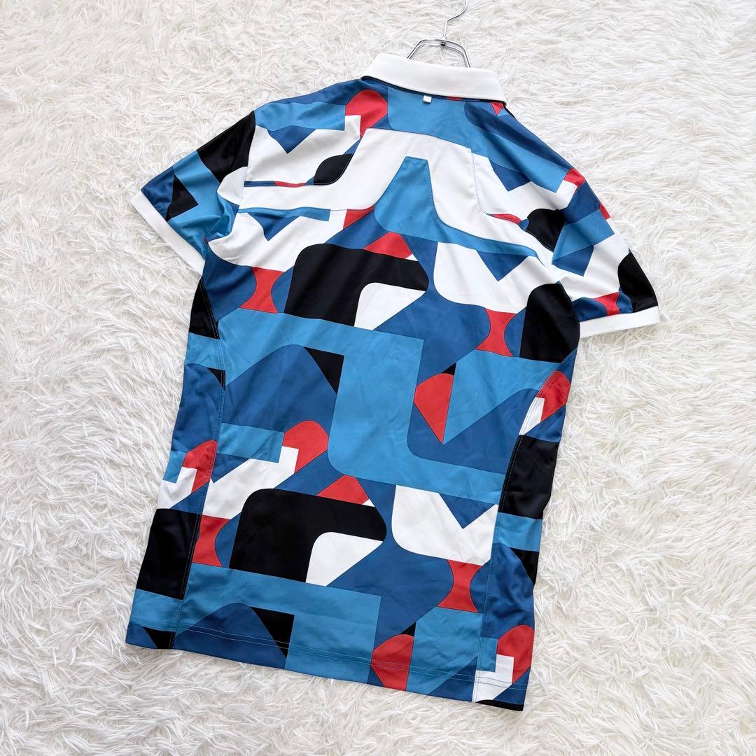 美品✨J.LINDEBERG ジェイリンドバーグ ゴルフポロシャツ ブルー M