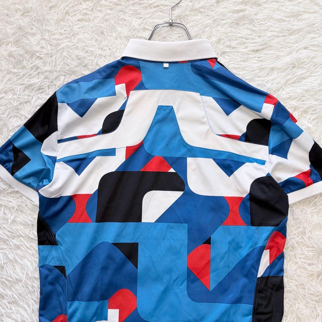美品✨J.LINDEBERG ジェイリンドバーグ ゴルフポロシャツ ブルー M