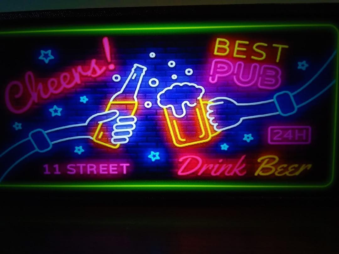 アメリカン パブ ビール 乾杯 パーティー 看板 置物 雑貨 LEDライトBOX