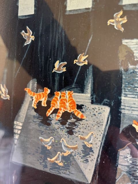 ヒロ　ヤマガタ【モンマルトルの雨傘】サイン　エディション有り　美品 　100ｃｍ