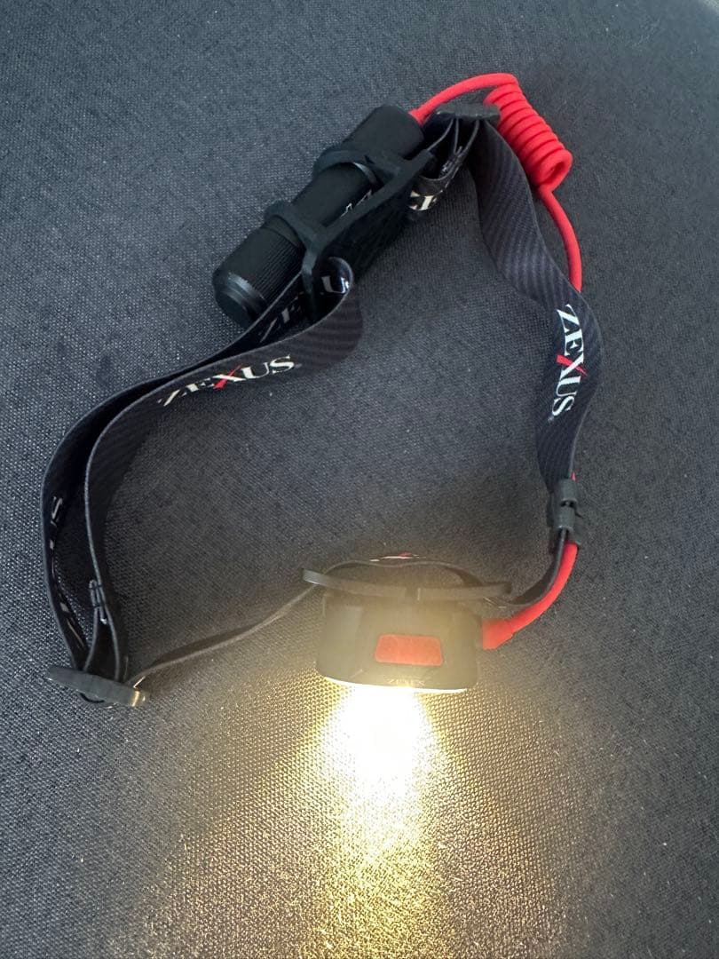 ZEXUS LED ヘッドランプ ブラック/レッド ZX-R380