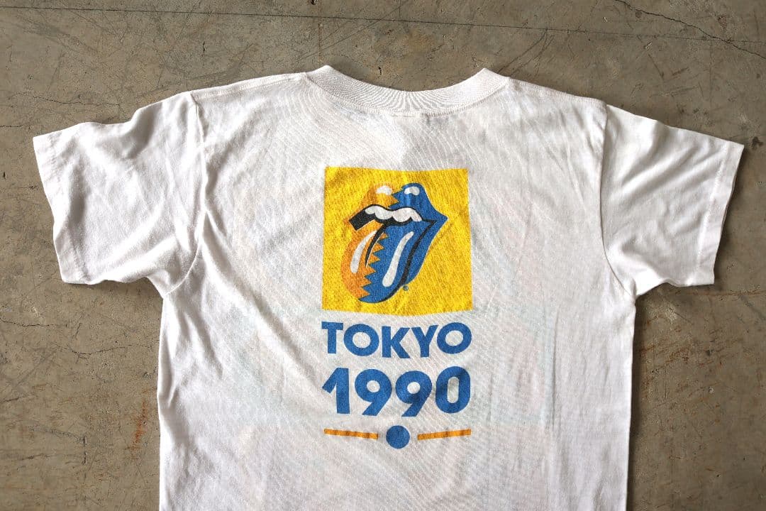 80'S ザ ローリングストーンズ 東京公演 バンドTシャツ 白L 90'S