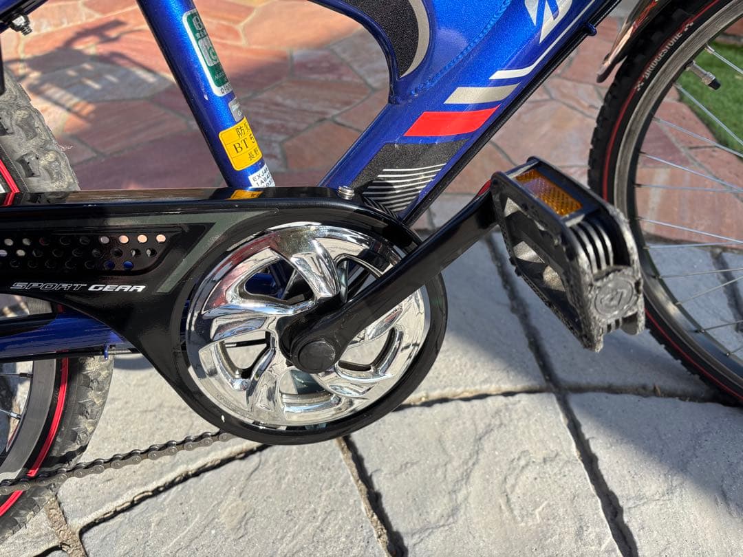 BRIDGESTONE24インチ　キッズサイクル青黒　 直接受け渡し