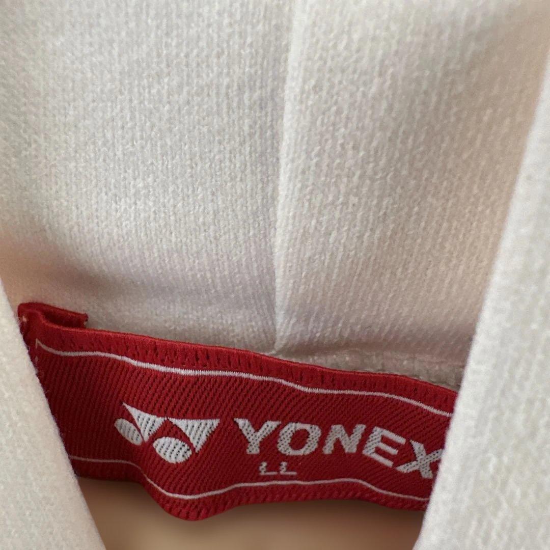 断捨離最終値下げ☆YONEX フード付きスウェットシャツ ホワイトソフテニゴルフ