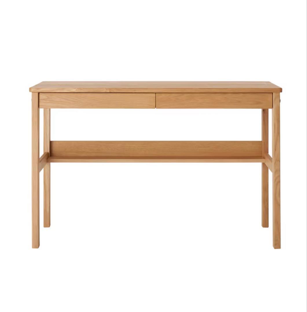 【美品】無印良品　オーク無垢材デスク　1100×550×700