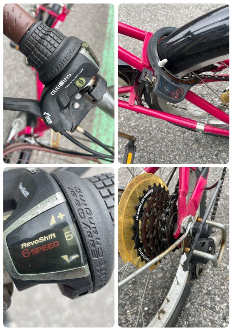 折りたたみ自転車 6段変速付き 走る曲がる止まる問題無し