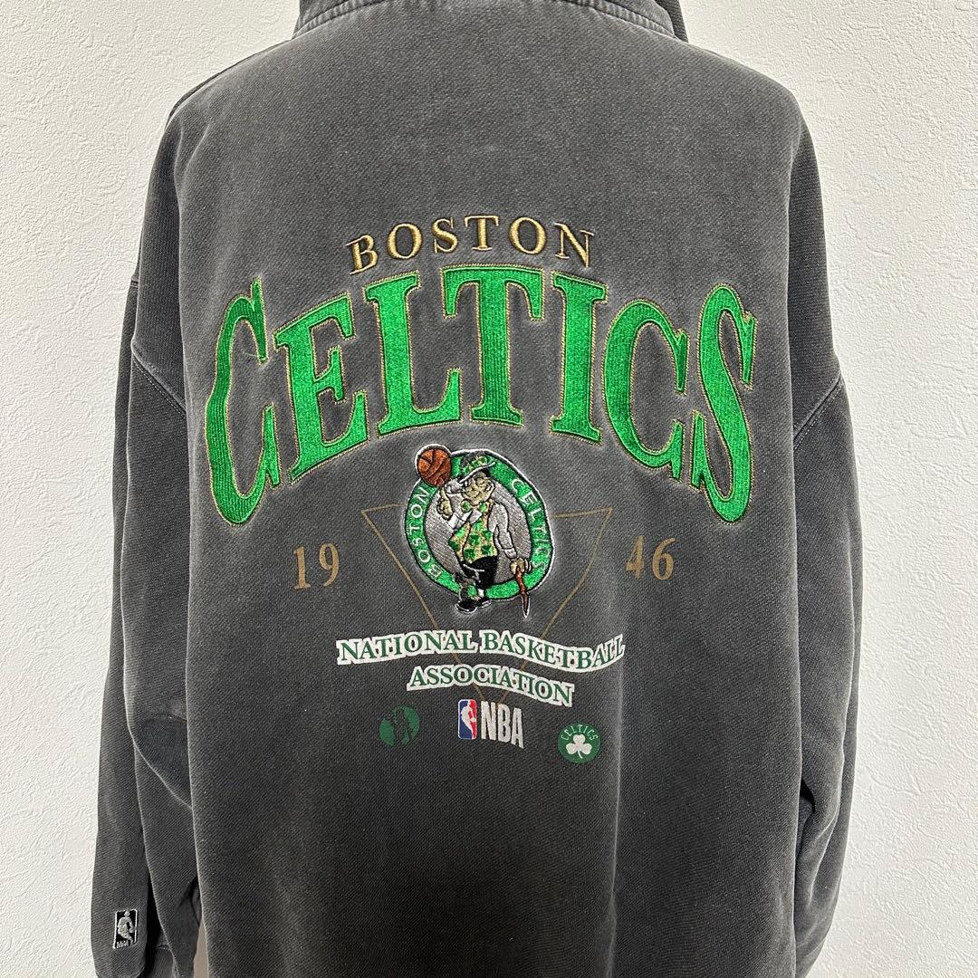 EMMA CLOTHES NBA 別注 ボストンセルティックスロゴ刺繍パーカー