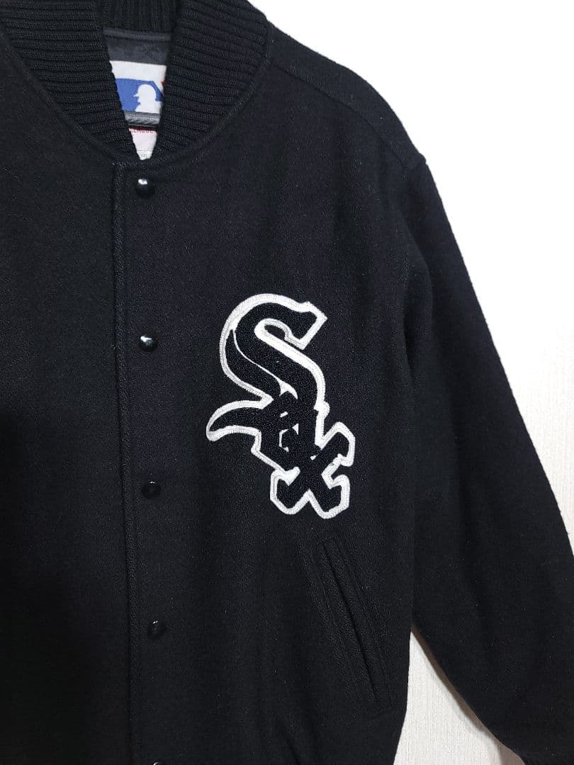 MLB WHITE SOX JACKET ウール　スタジャンホワイトソックス　黒
