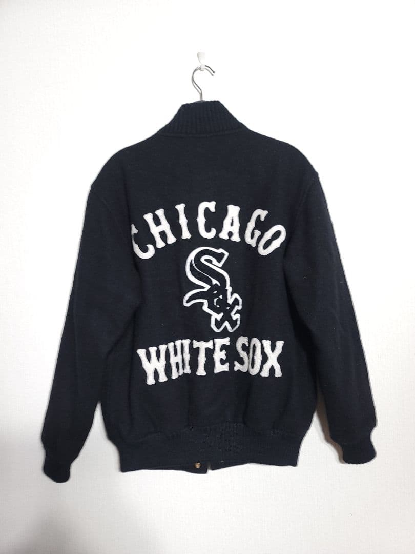 MLB WHITE SOX JACKET ウール　スタジャンホワイトソックス　黒