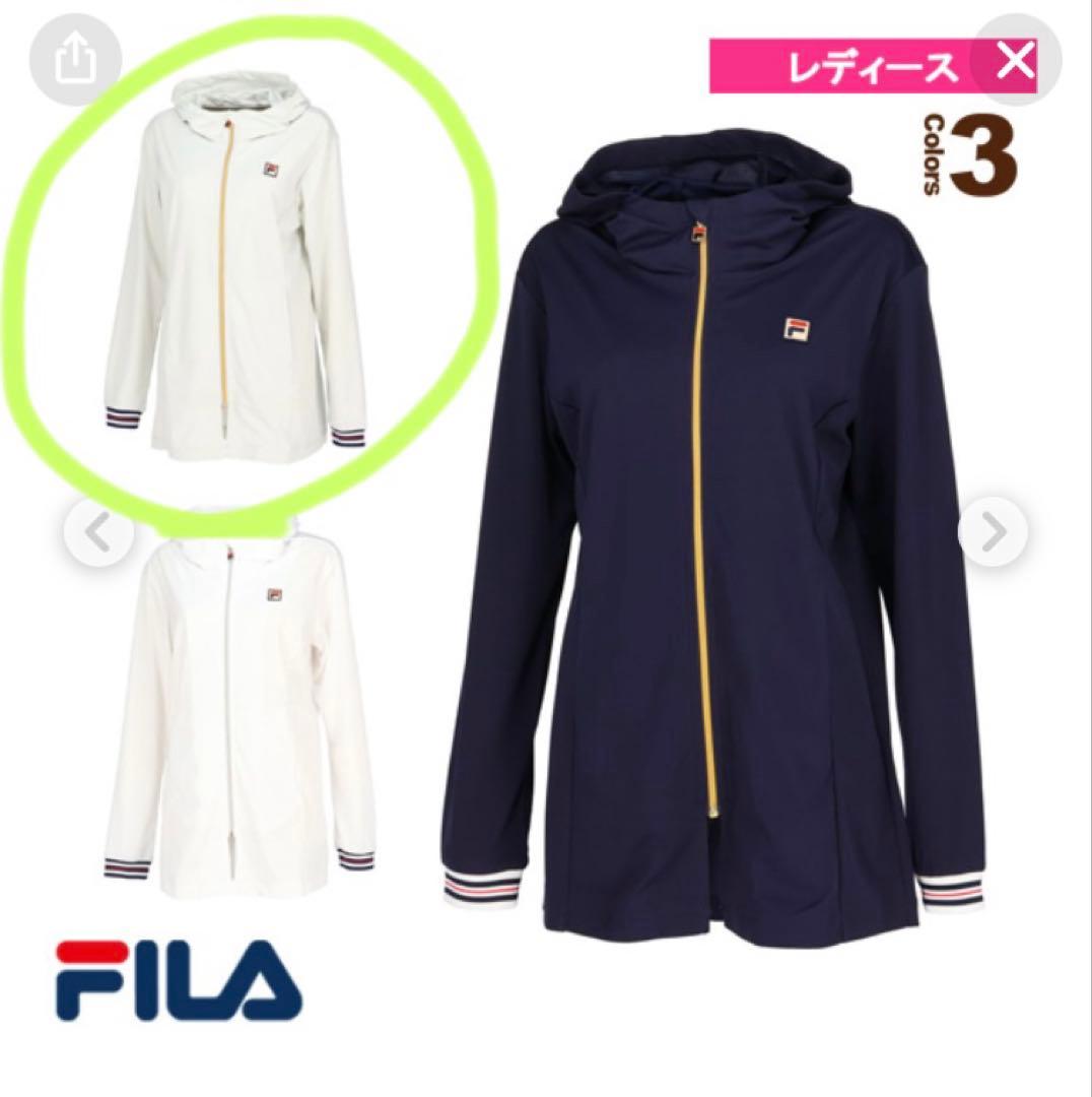 美品！フィラ 2023SS フルジップロングパーカー VL2610 白 L