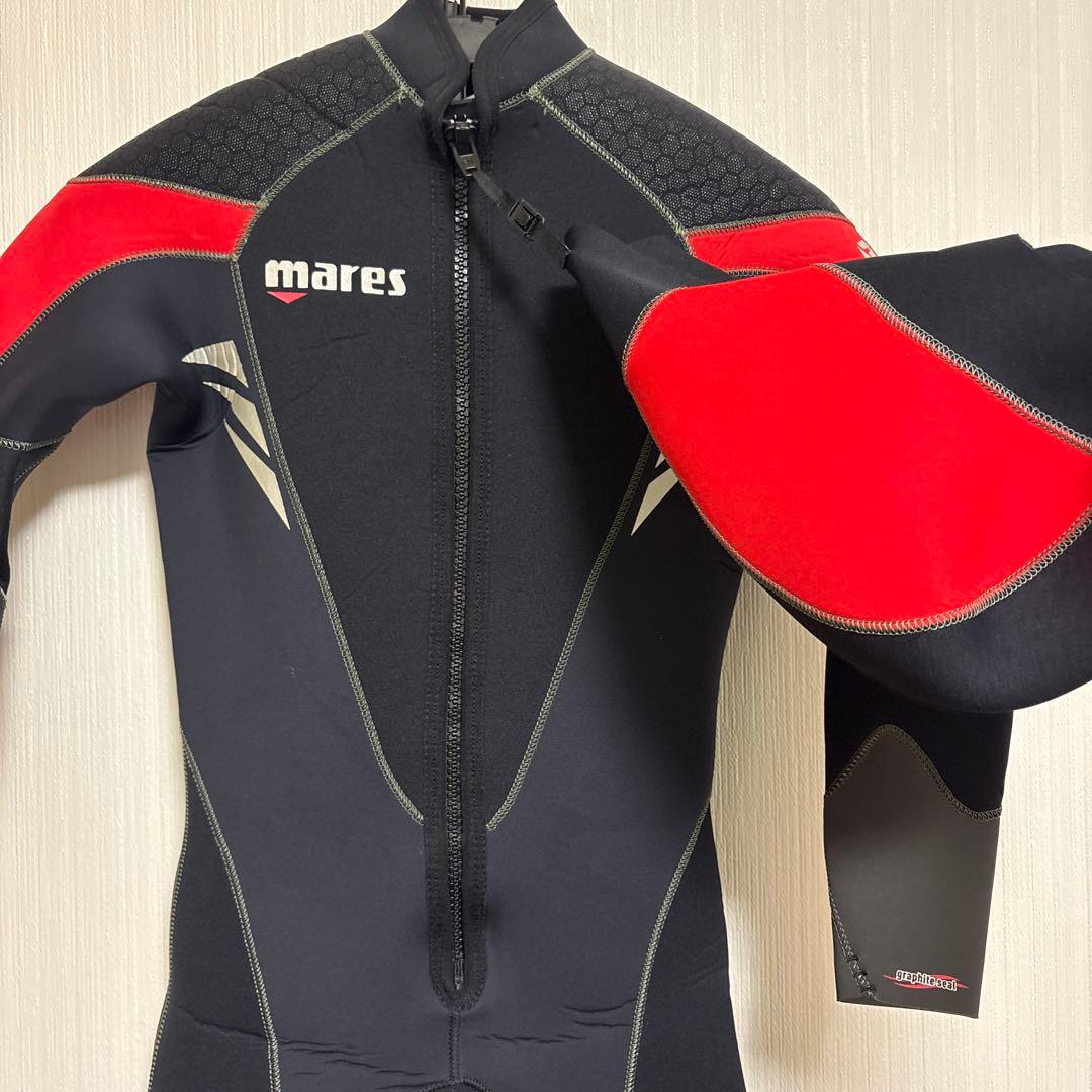 mares 5mm ウェットスーツ　170cm 70kg程度　ブラック レッド