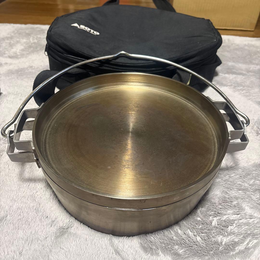 SOTO ステンレスダッチオーブン10インチハーフ+底網+専用ケース＋リフター