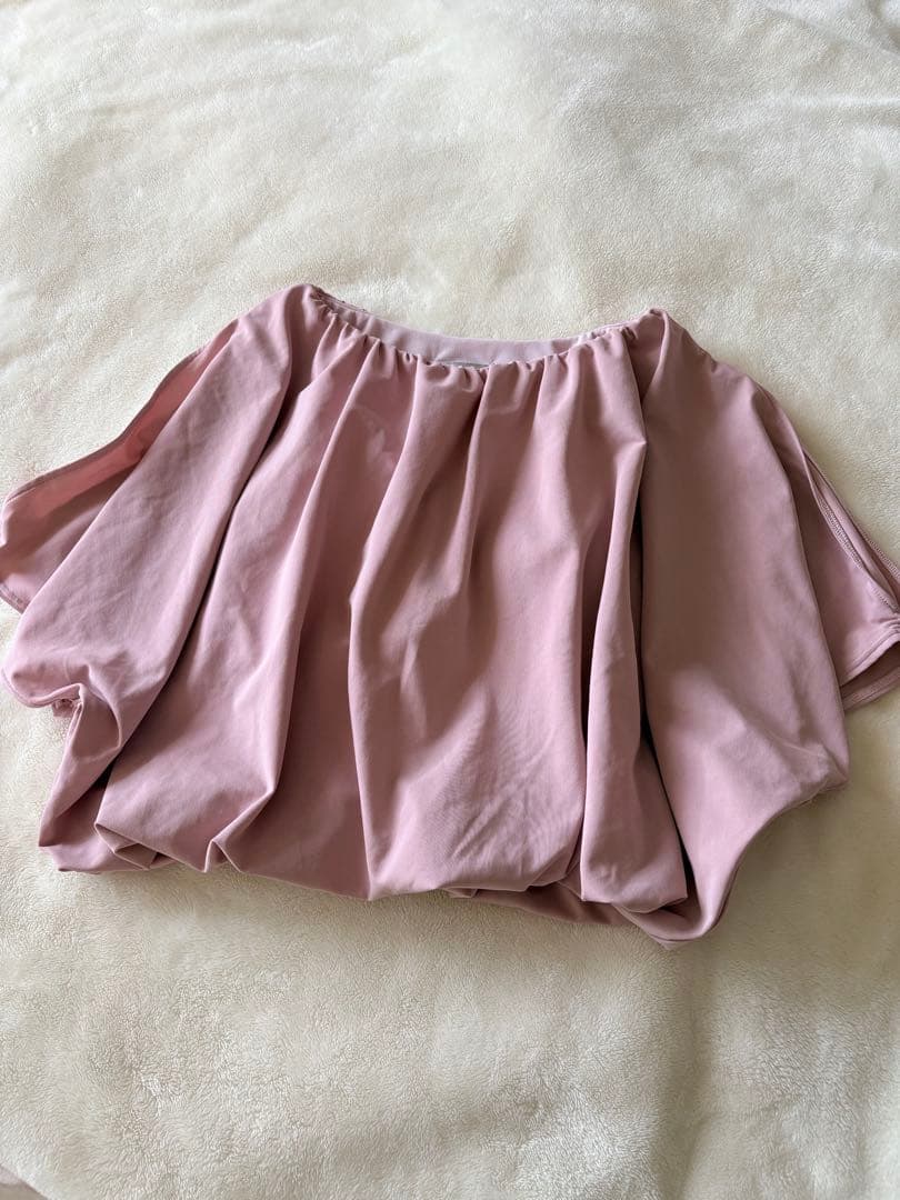 【ぼぼ未使用】suria Sトップスドレープデザイン ヨガウェア ピンク