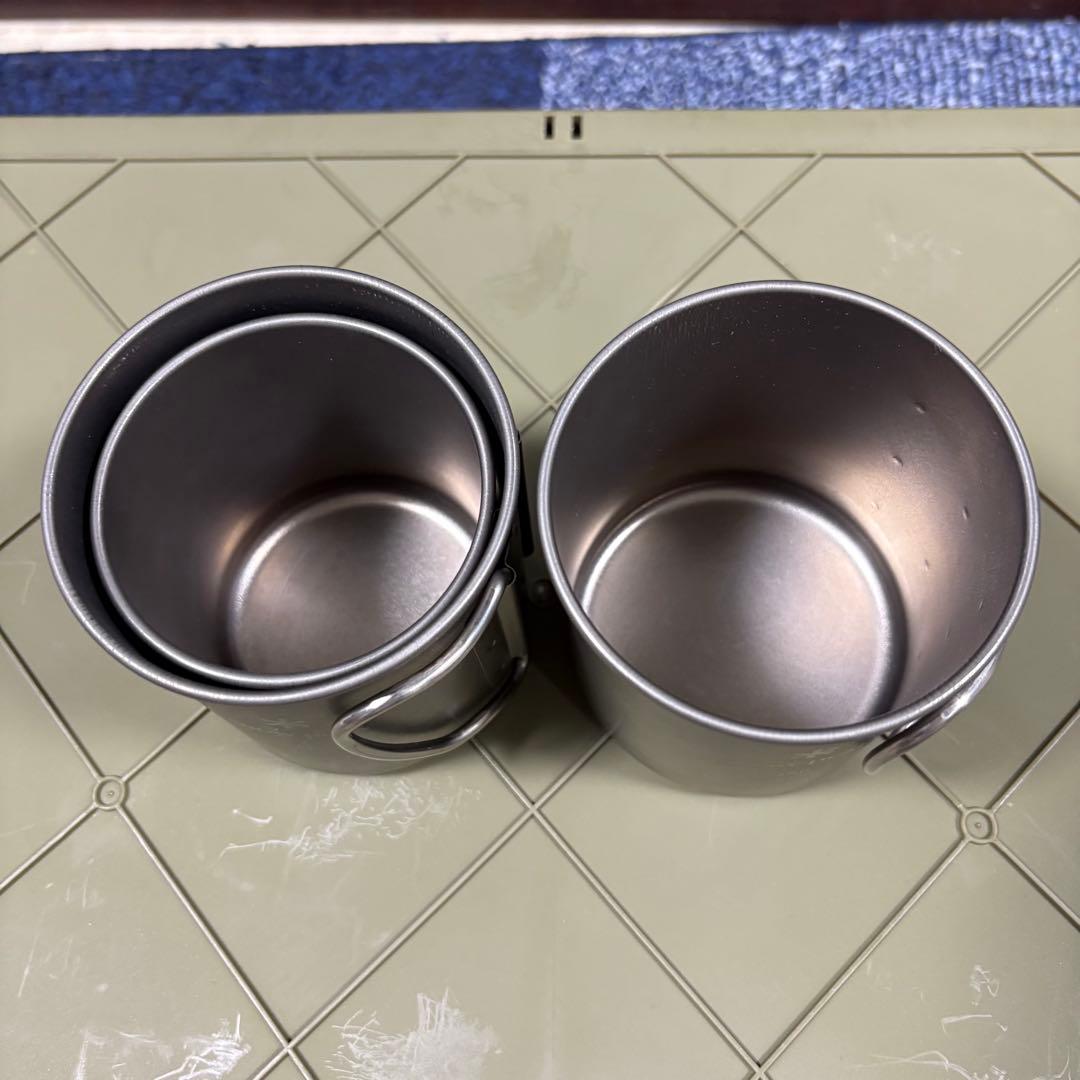  peak チタン マグカップ 300ml×1個 450ml×2個セット