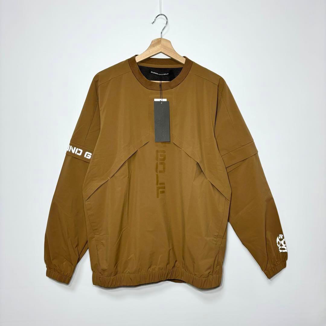 新品 ラッセルノ ゴルフ 2WAY プルオーバー ブルゾン ブラウン 2XL 7