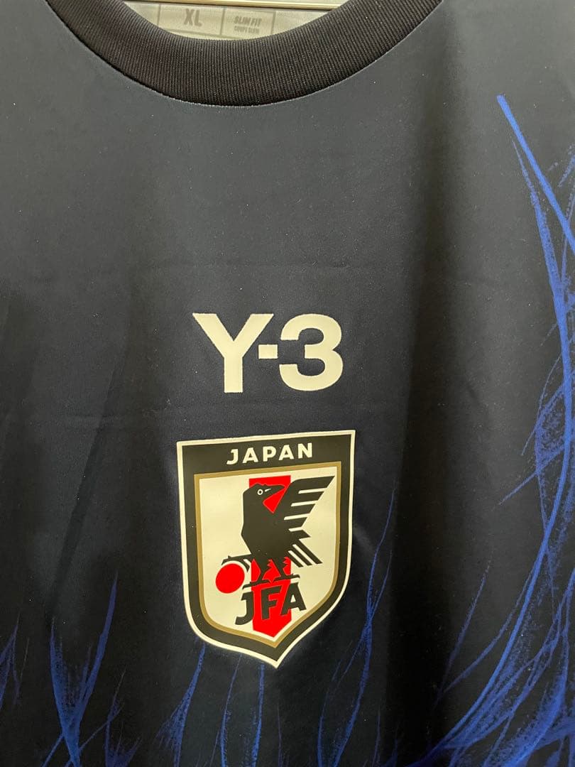 Y-3 日本代表シャツ 青い炎デザイン　XL
