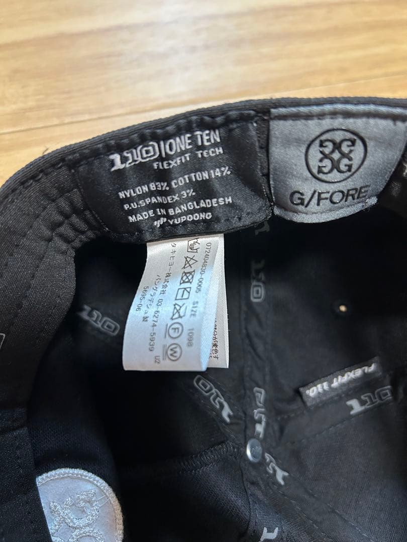 ジーフォア　G/FORE キャップ　ブラック　黒　ロゴ入り