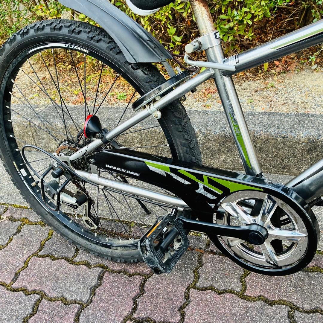 【大阪直接引き取り】◆ジュニア自転車 あさひ DRIDE シルバー◆24インチ