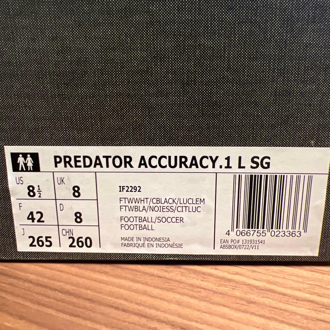 adidas プレデターアキュラシー.1 L SG 26.5㎝　PREDATOR