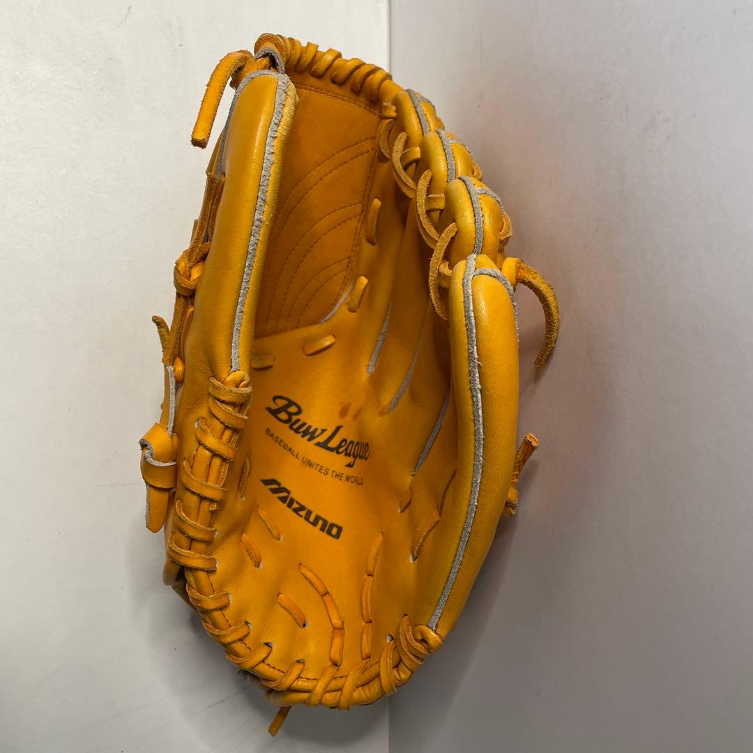 Mizuno Buｗ League 野球グローブ 黄色 レザー