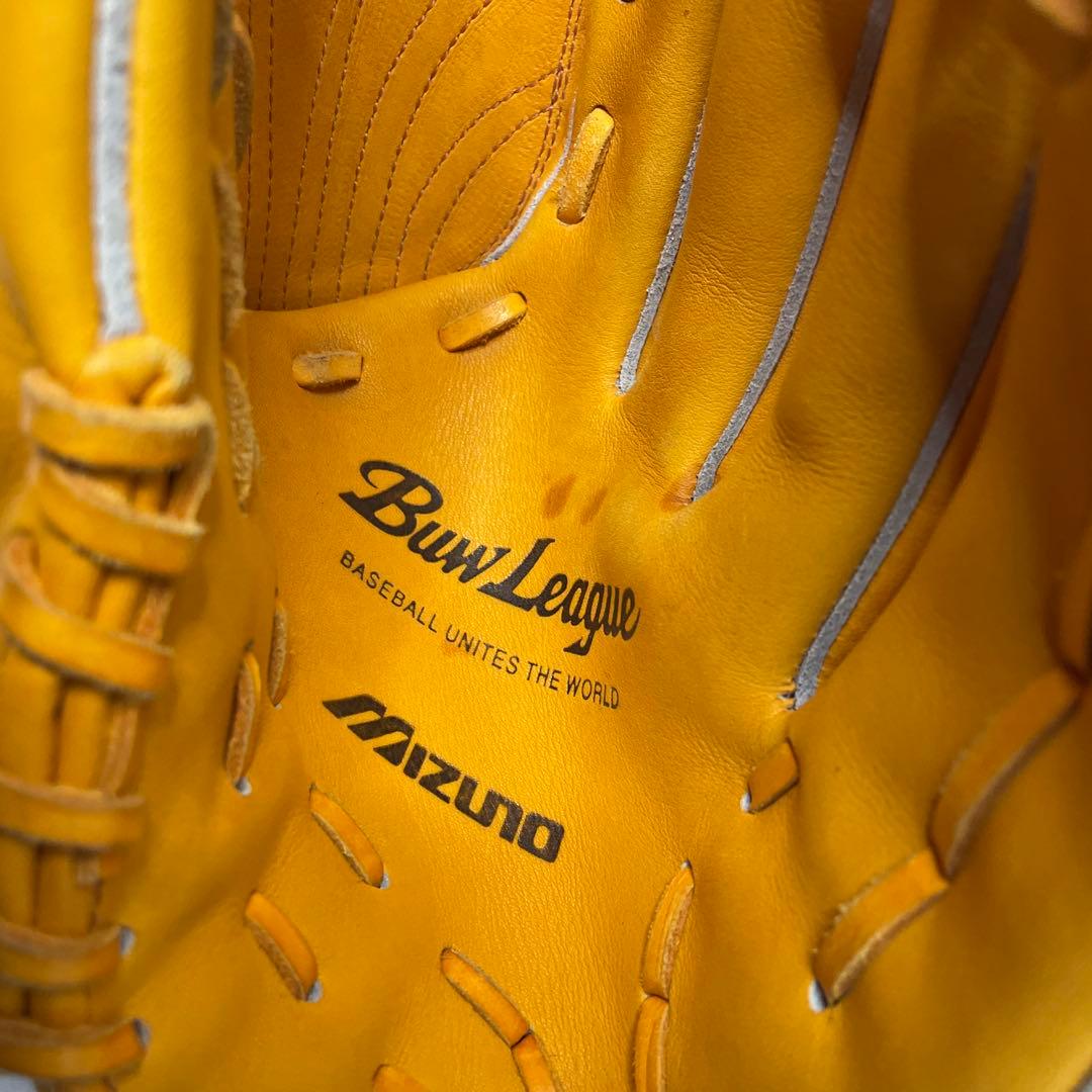 Mizuno Buｗ League 野球グローブ 黄色 レザー