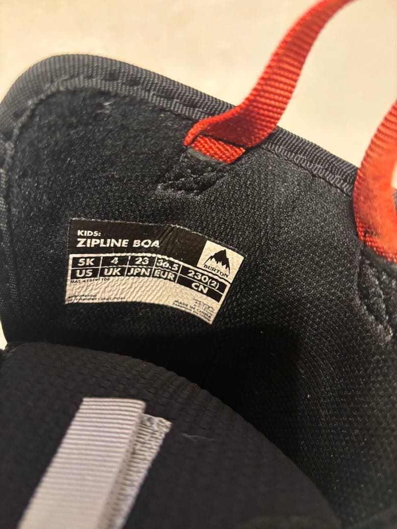 【美品】BURTON　子ども用スノーボードブーツ ブラック　23cm