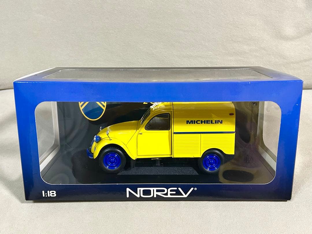 ノレブ1/18 絶版希少シトロエン2CV ミシュランサービスバンミニカー