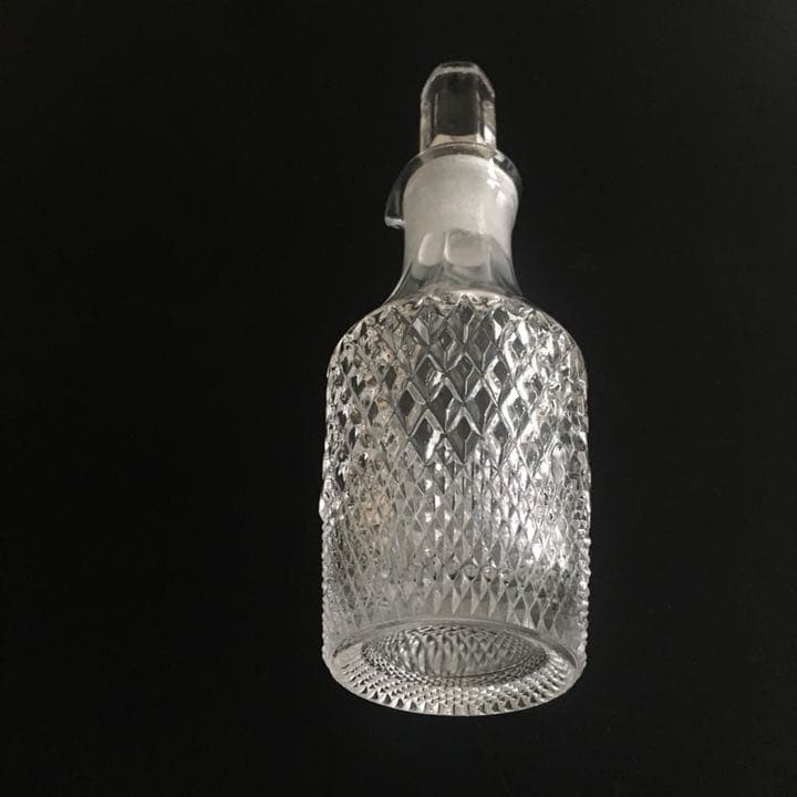 クリスタル 容器 オイルボトル 醤油入れ　昭和レトロ