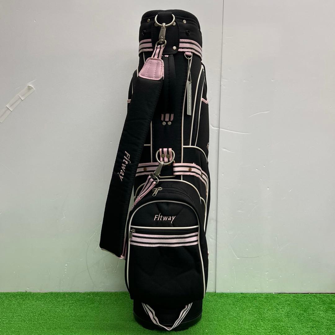 Fitway フィットウェイ　7インチ　レディース　ブラック　ゴルフバッグ