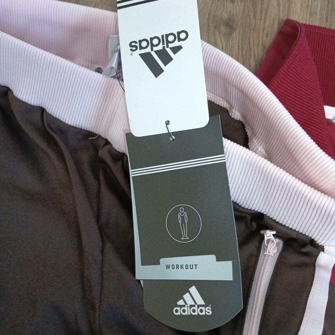 新品未使用　美品　adidas ジャージ　上下セット 赤/茶色　アディダス