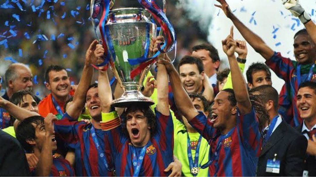 チャンピオンズリーグ　2006 決勝プログラム　バルセロナ　マルチサイン　メッシ