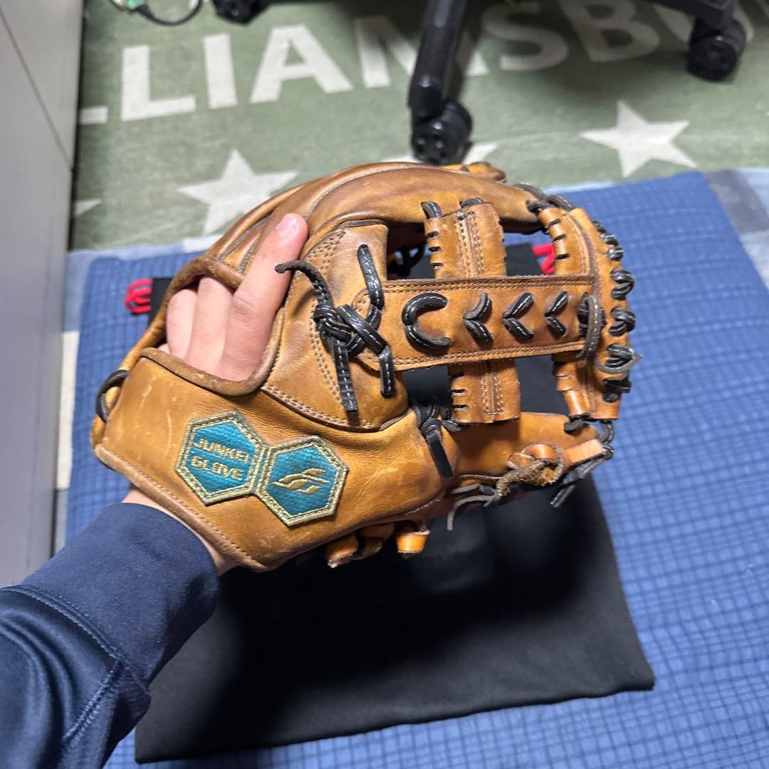 JUNKEE GLOVE 硬式グローブ ブラウン 収納袋付き